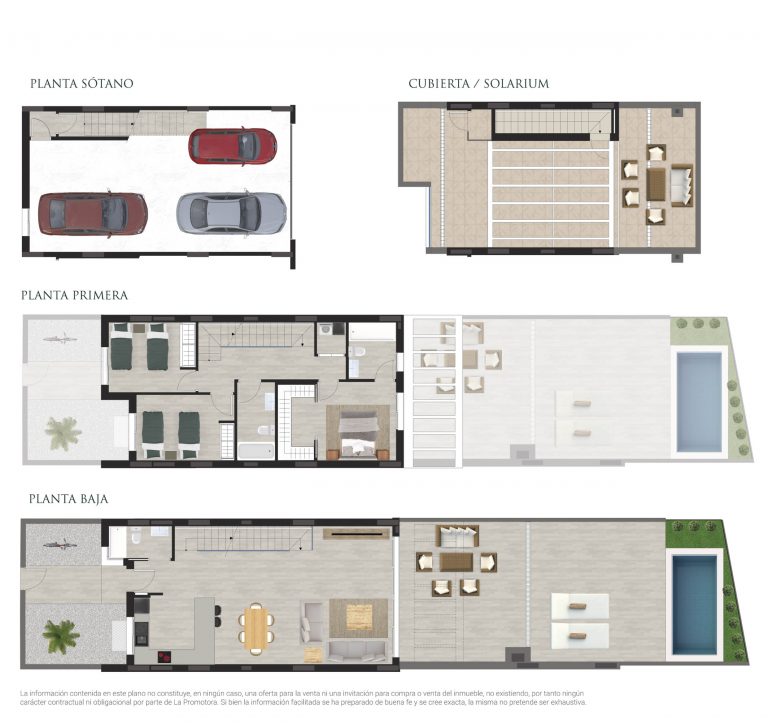 Plano de venta de una casa adosada en Residencial "Los Álamos" en San Juan de Alicante